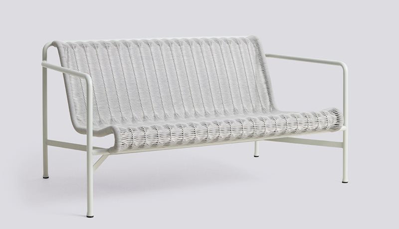 HAY - Palissade Cord Dining Bench with Armrest - sky grey - PRE ORDER