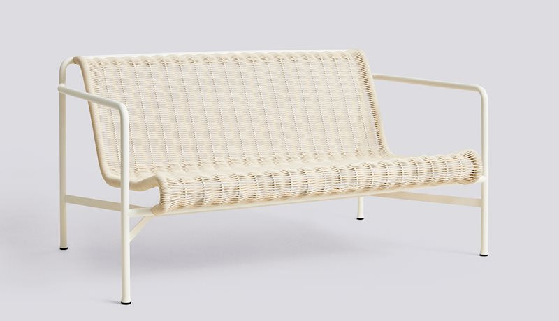 HAY - Palissade Cord Dining Bench with Armrest - Cream White - PRE ORDER