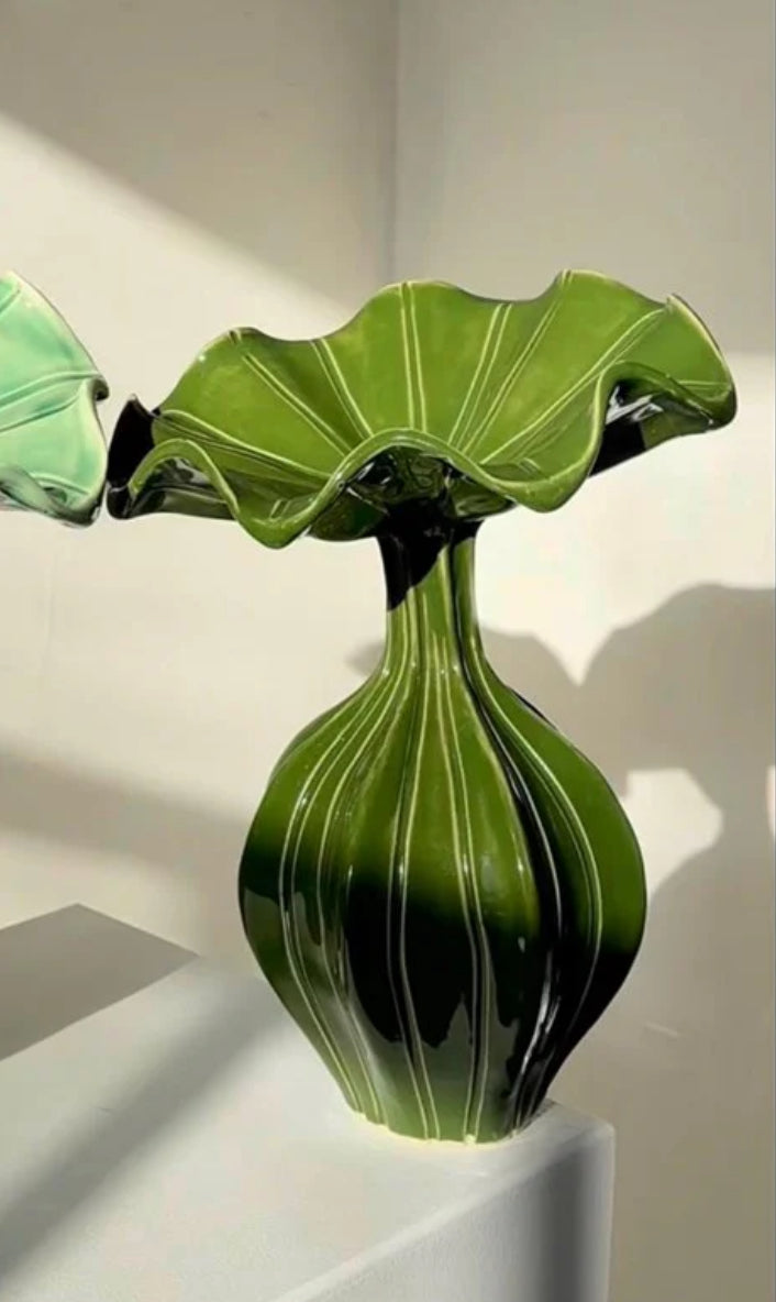 Eun Ceramics - Peplum Green