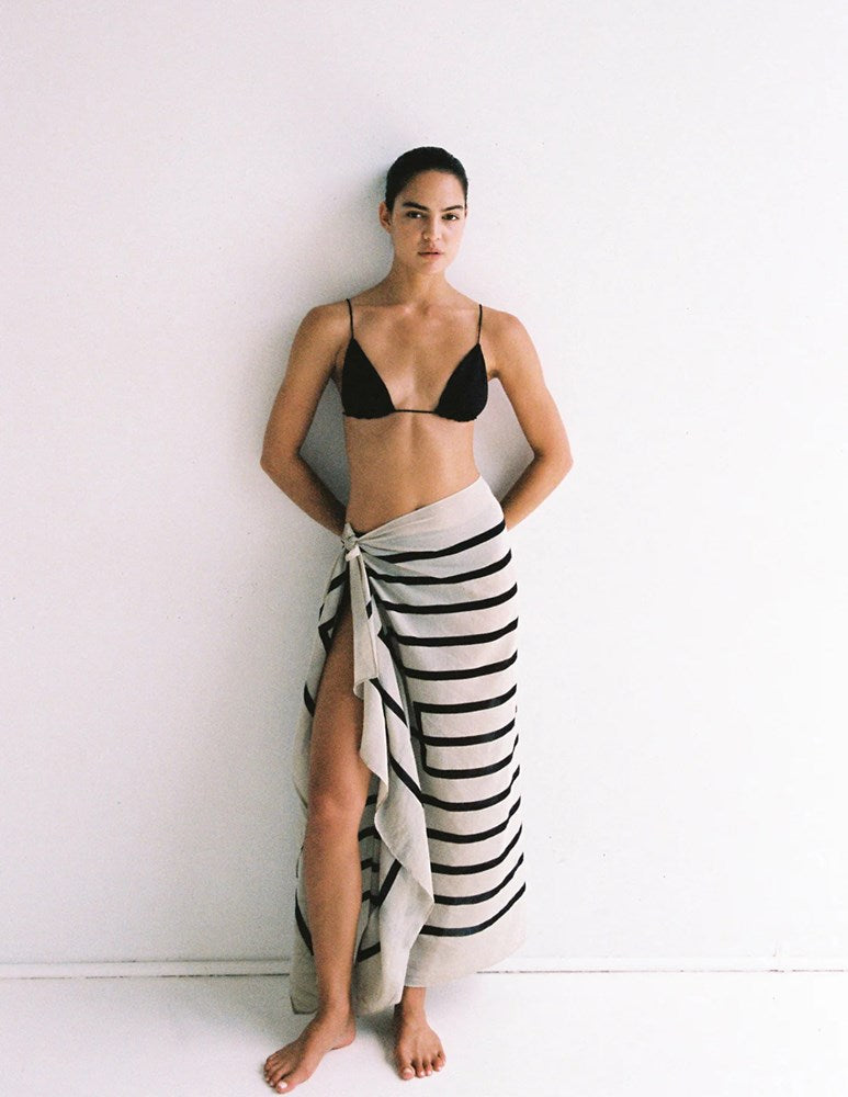JACE BANU- Krys Sarong - Cream & Black