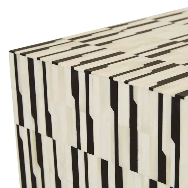 Zafina Rise Side Table - Natural - Black