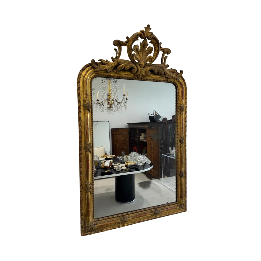 Circa 19th Century Italian Gold Gilt Mirror