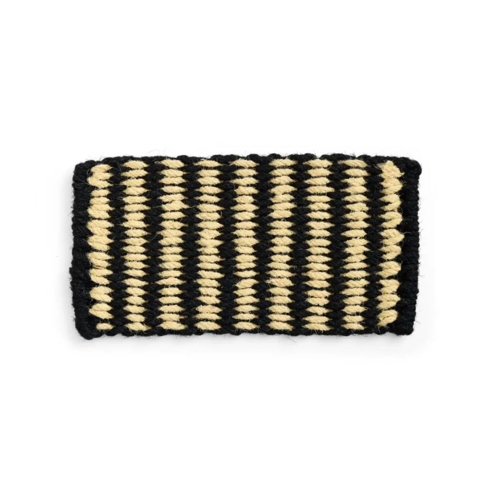 Hay - Coco Door Mat - Stripe Wide Black, white