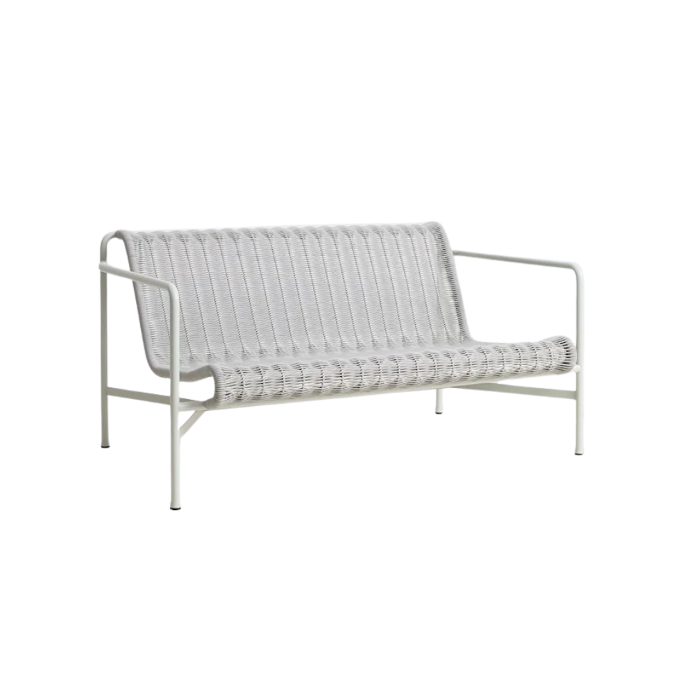 HAY - Palissade Cord Dining Bench with Armrest - sky grey - PRE ORDER