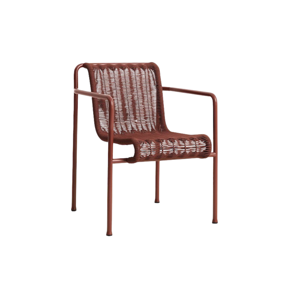 HAY - Palissade Cord Dining Armchair - Iron Red - PRE ORDER