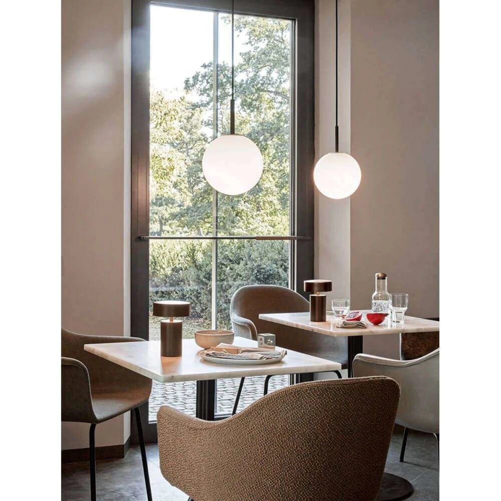 Menu bulb ceiling/wall lamp w/ matt opal bulb