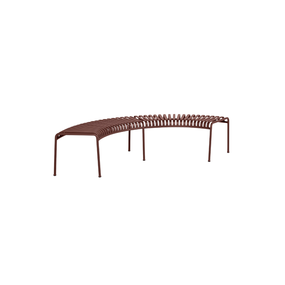 HAY - Palissade Park Bench with Middle Leg - Iron Red