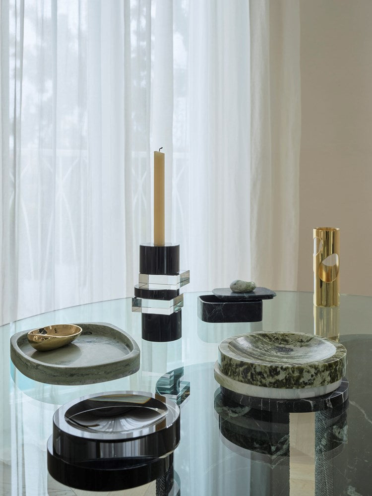 Pila Crystal Candle Holder Clear