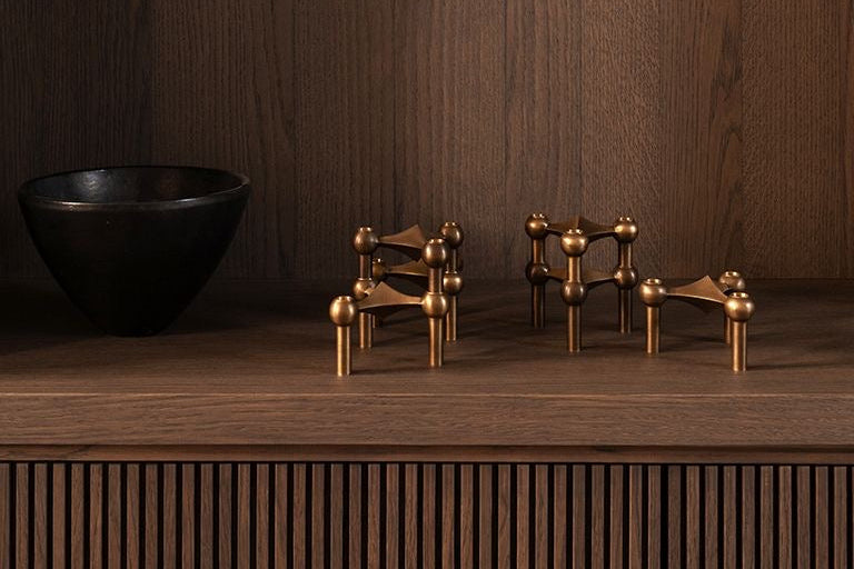 STOFF NAGEL - CANDLE HOLDER - BRASS