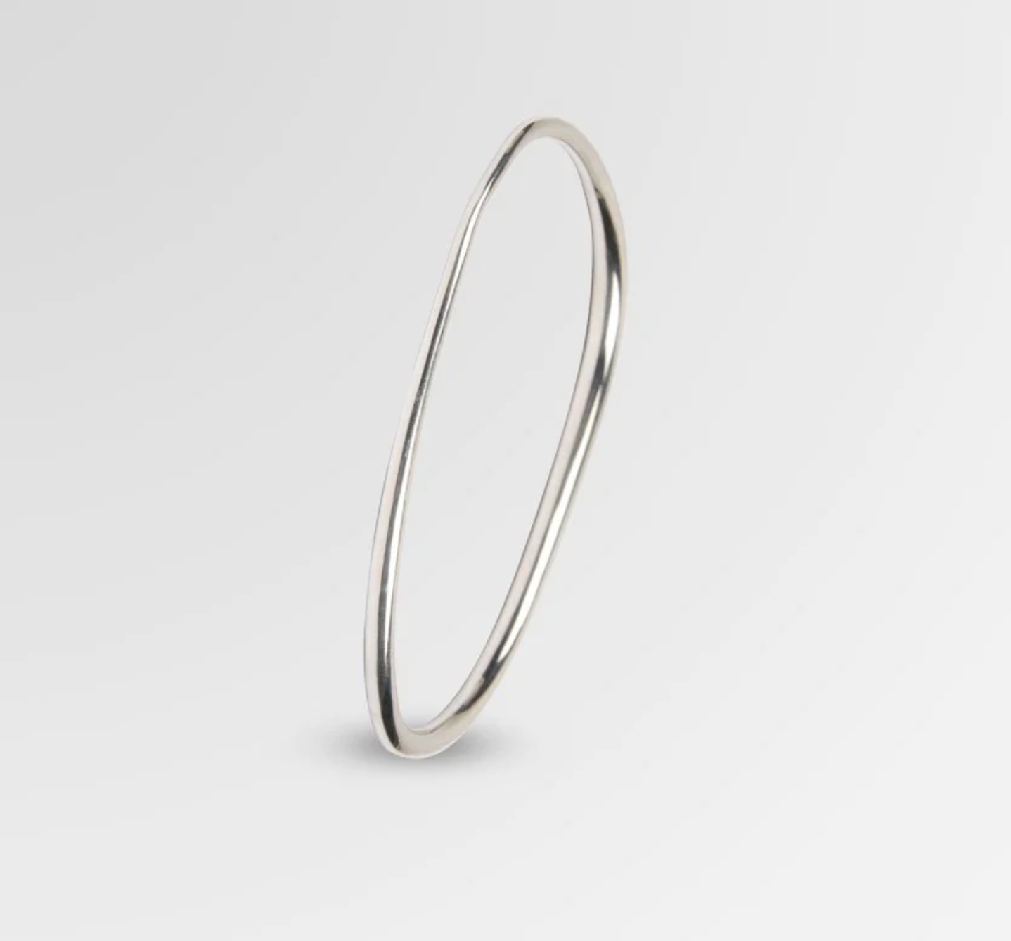 Dinosaur Design Accessories - Pebble Silver Bangle - Silver