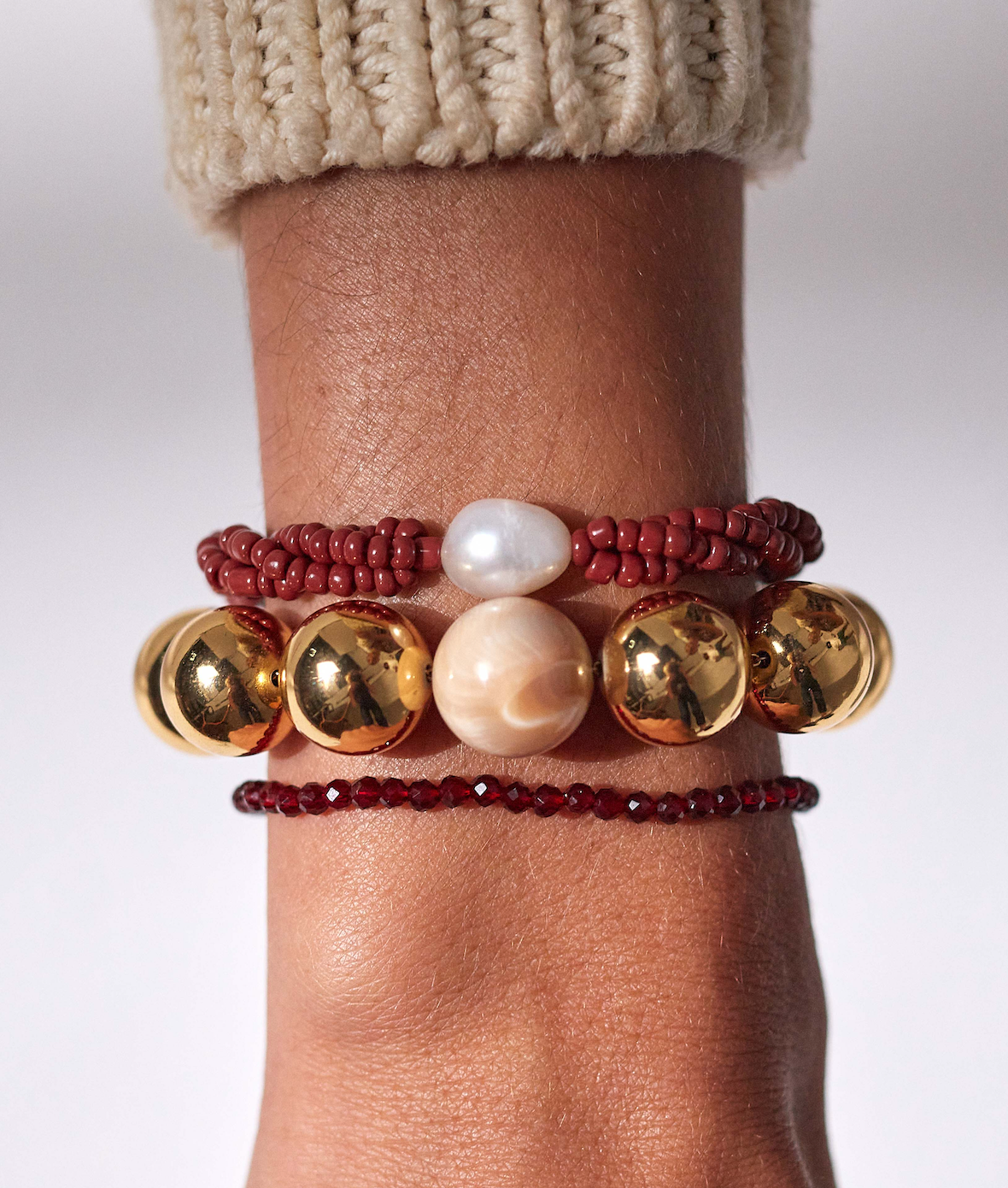 ANNI LU - Tan Line Bracelet - Deep Burgundy