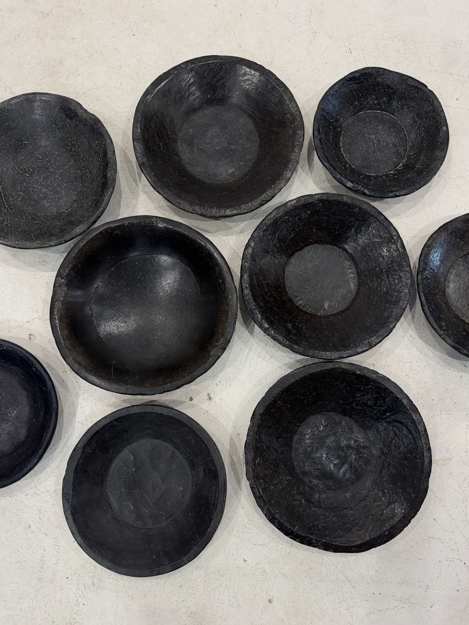 Marble Ravi Round Bowl - Black