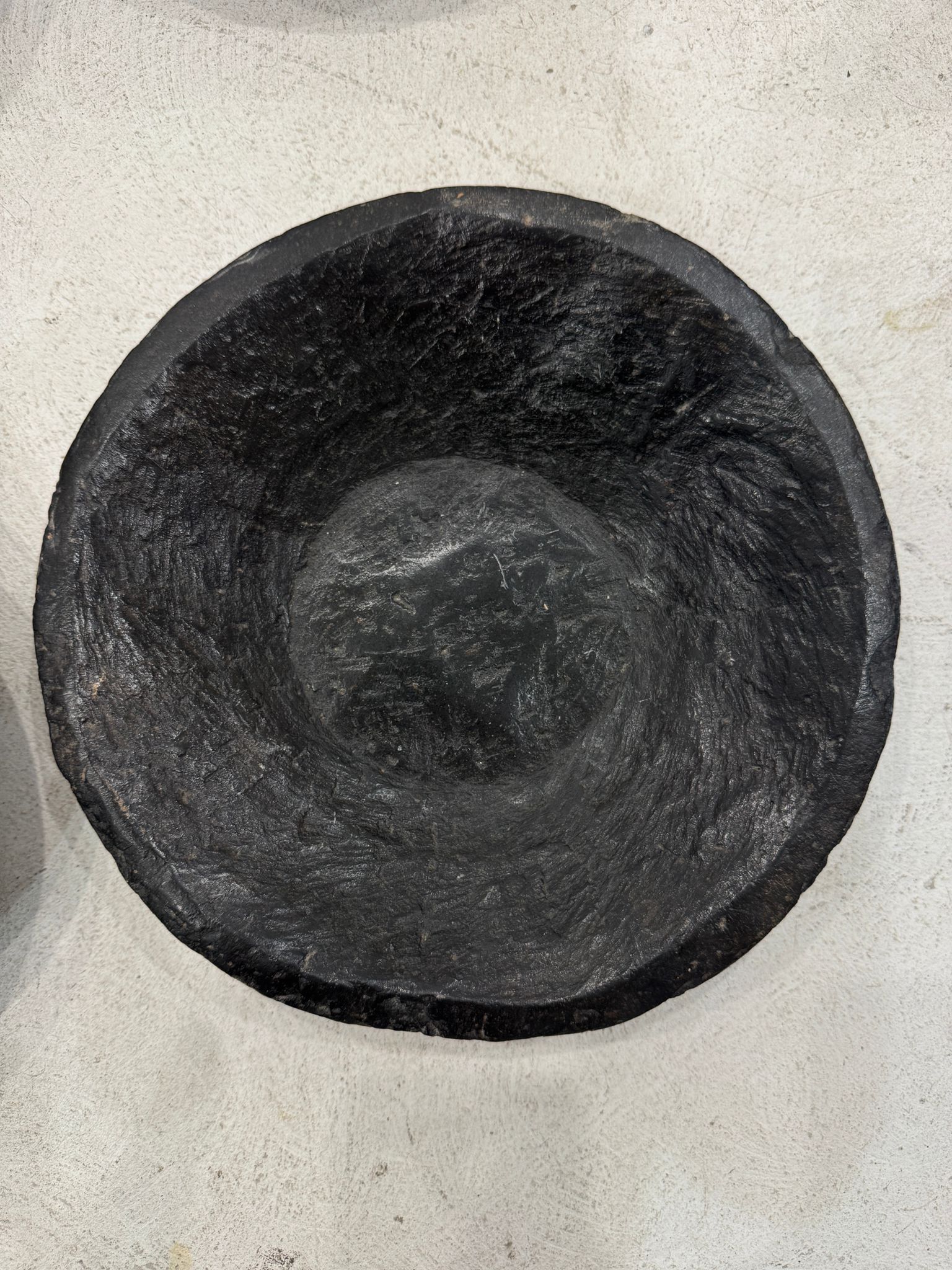 Marble Ravi Round Bowl - Black