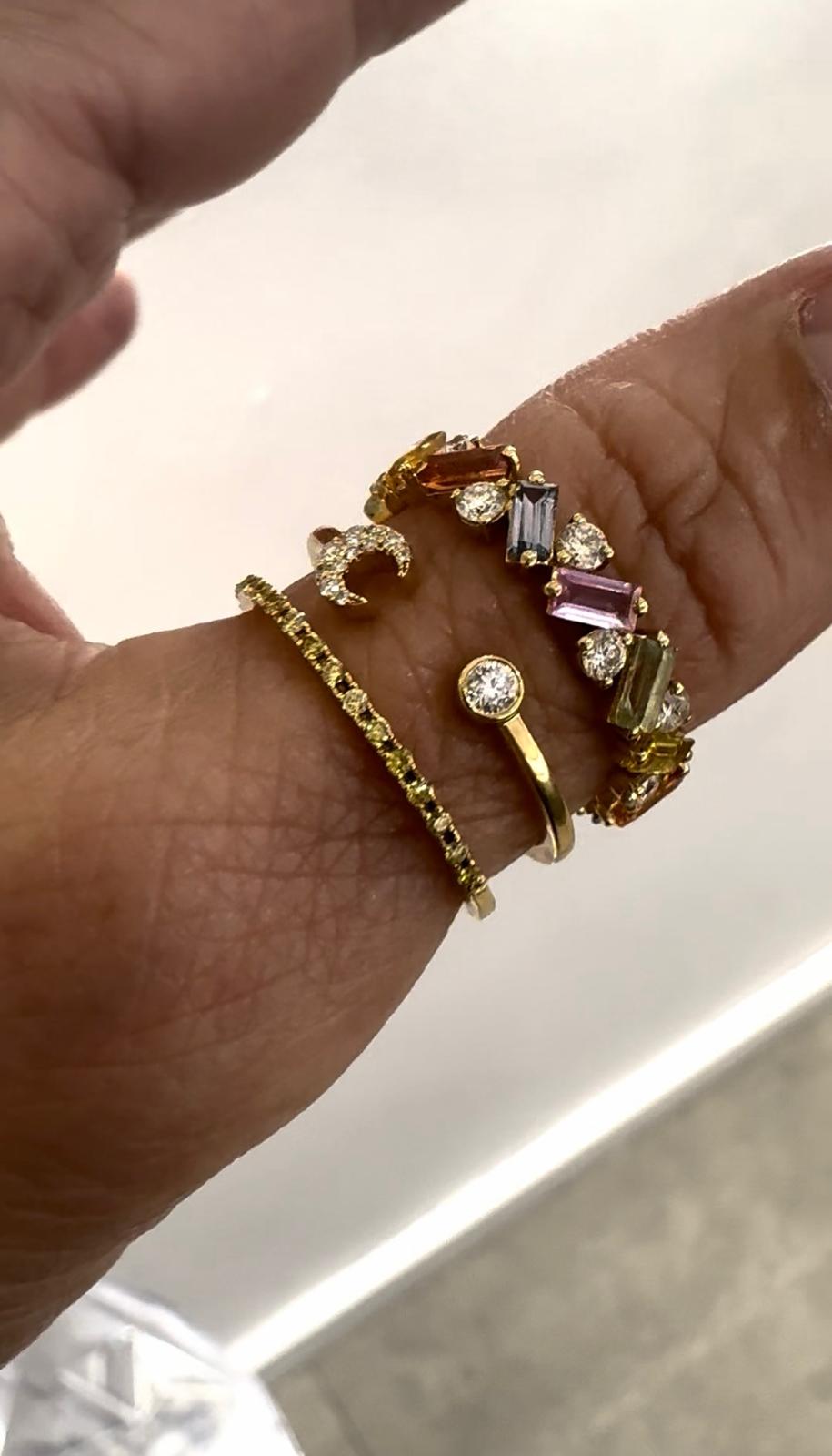 Constellate - Luna Band Ring - 18ct Gold Diamond