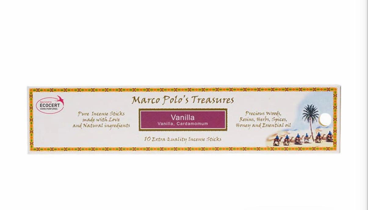 Marco Polo's Treasures - Vanilla 10pk Incense Sticks
