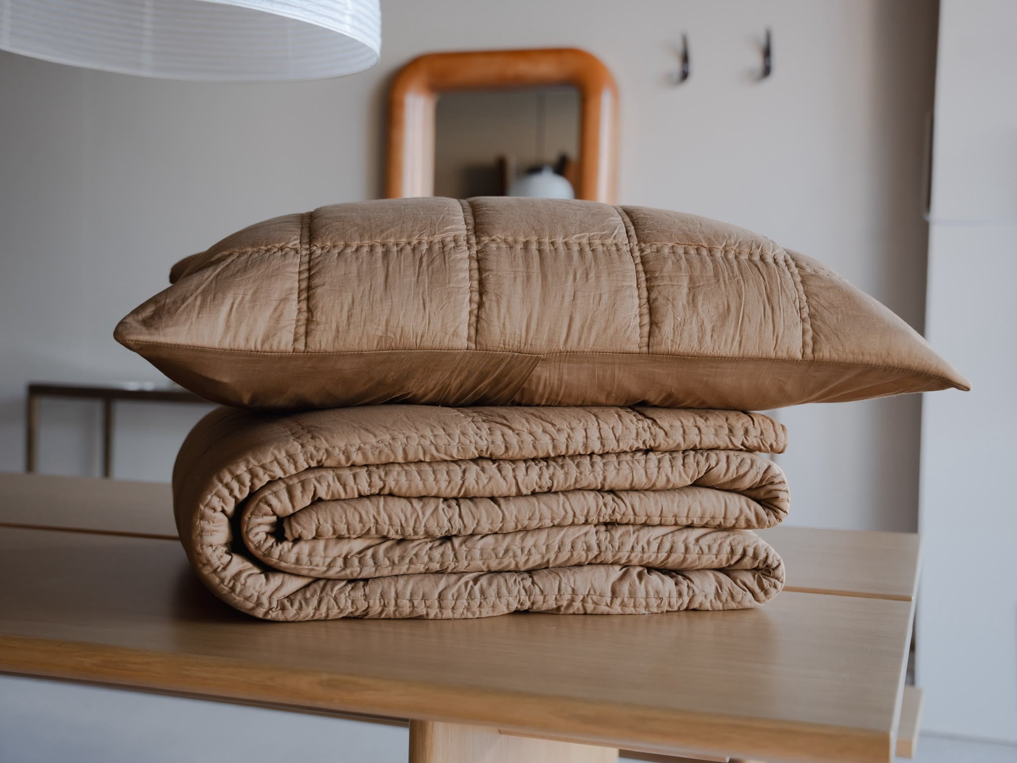 The Voile Collection by LEILAH - Tere Coverlet & Pillow Cover Set - Safari
