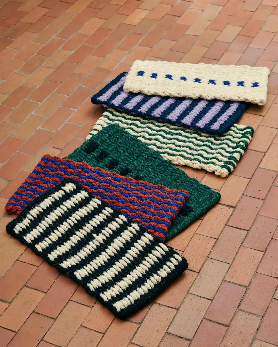 Hay - Coco Door Mat - Stripe Wide Black, white