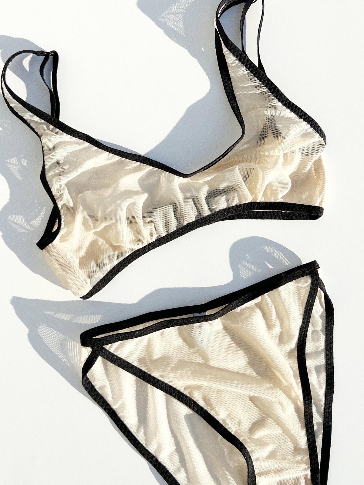 Kye Intimates Ikebana Bra - Black/Ecru