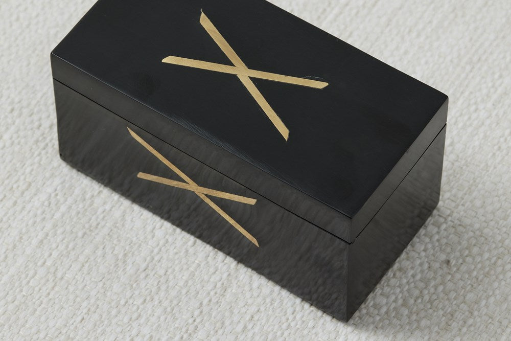 Kisses Resin, Horn & Brass Box