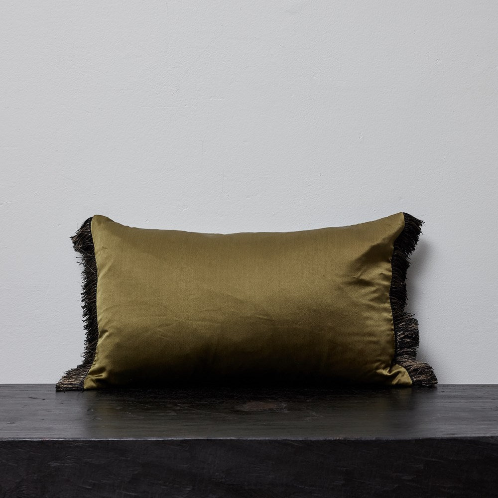 Olive Silk Fringe
