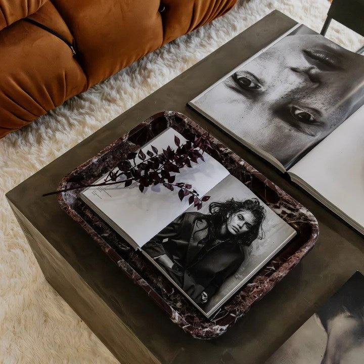 Architect Footed Letter Tray - Rosso Levanto