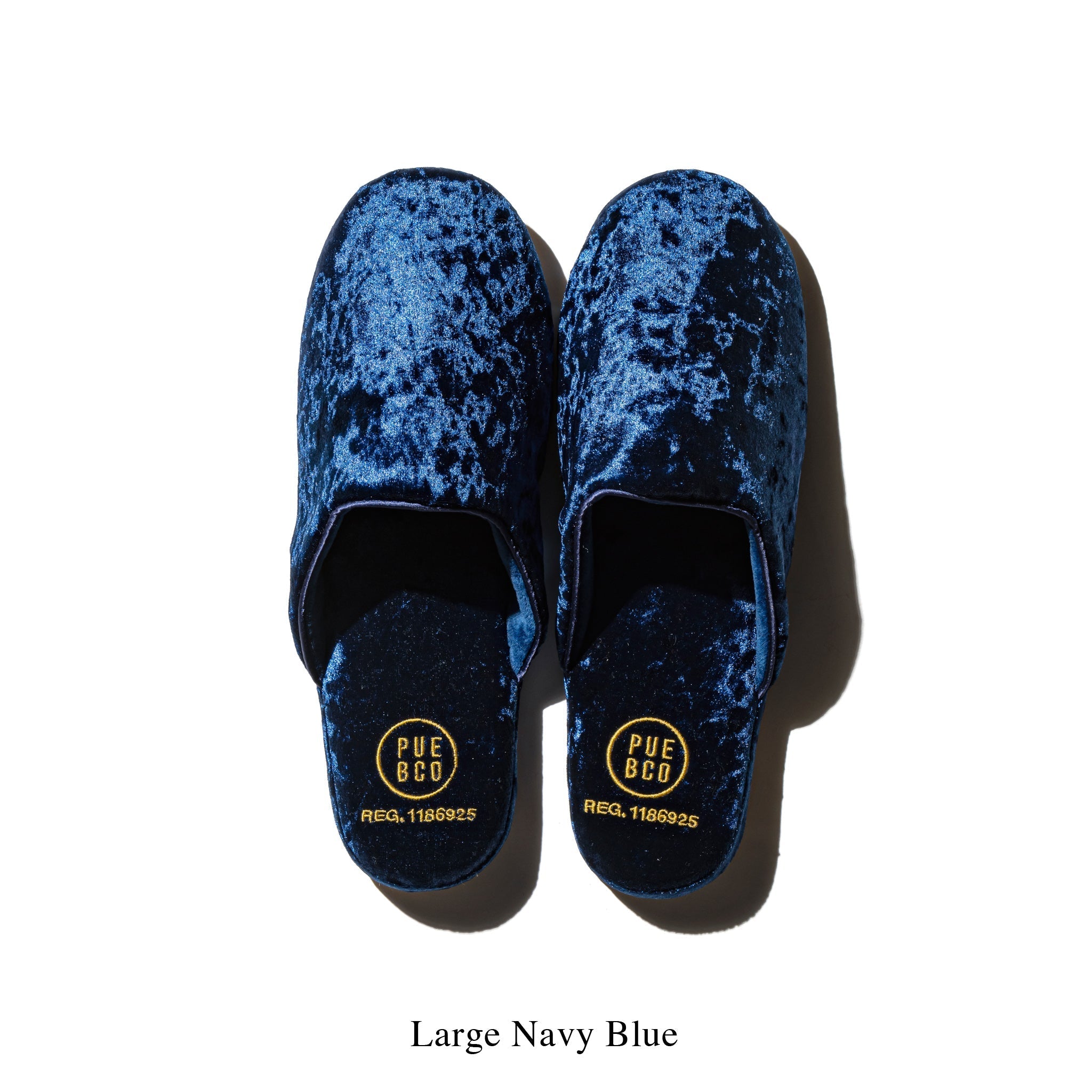 Puebco - Velvet Slipper Navy Blue - Large