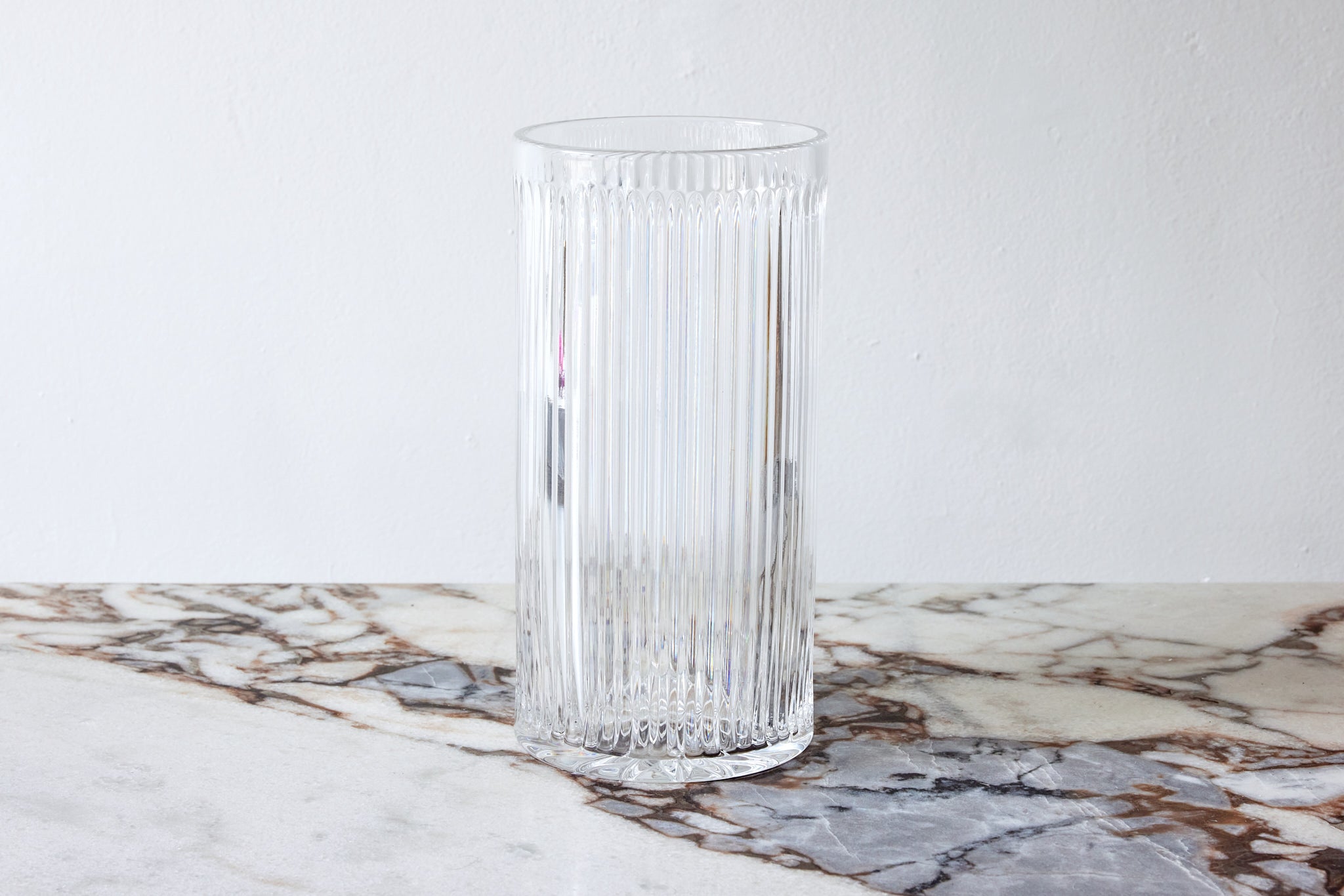 Crystal Hand Crafted Cut Vase/hurricane 23cm