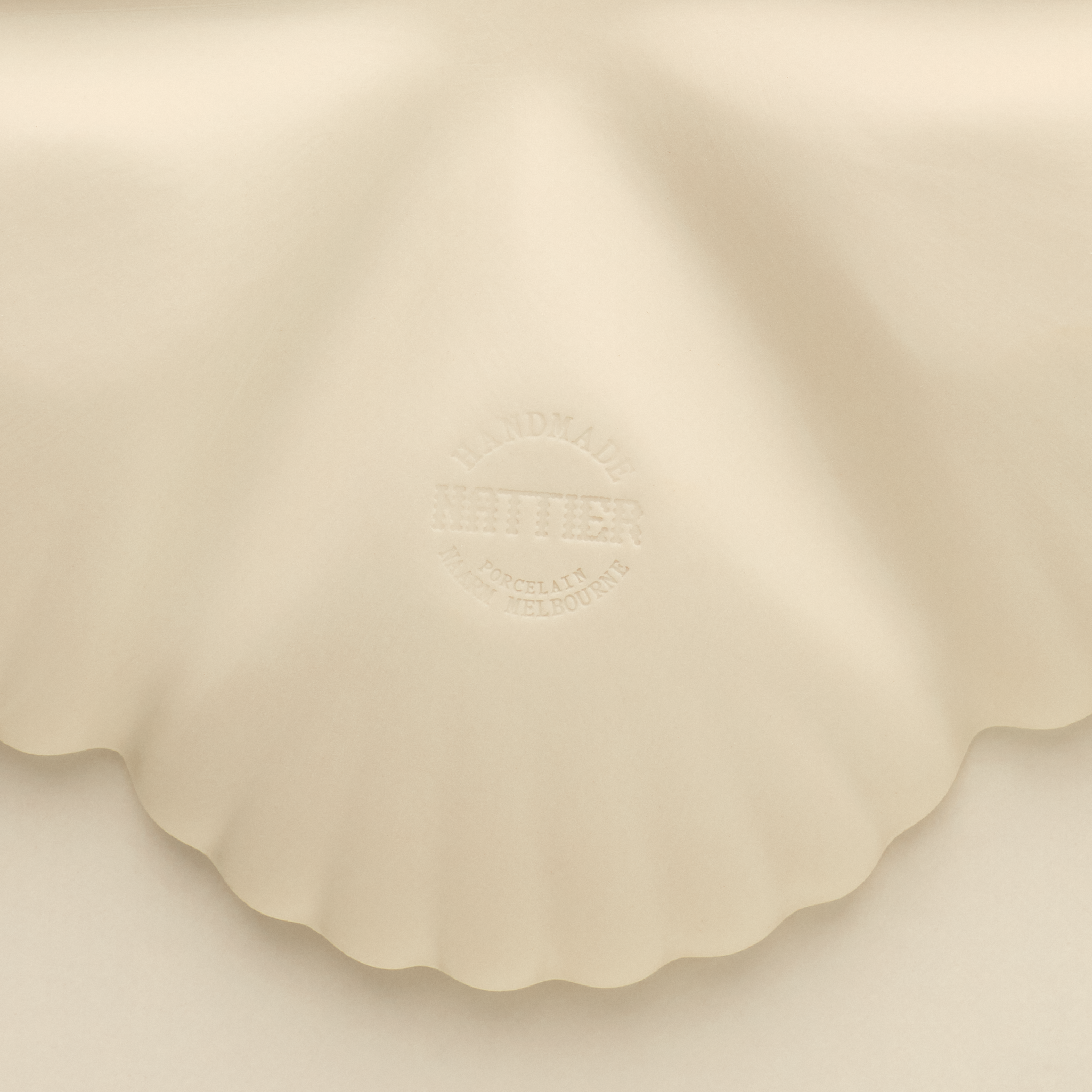 Nattier - Mother of Pearl Oyster Plate 1/2 Dozen - Natural White