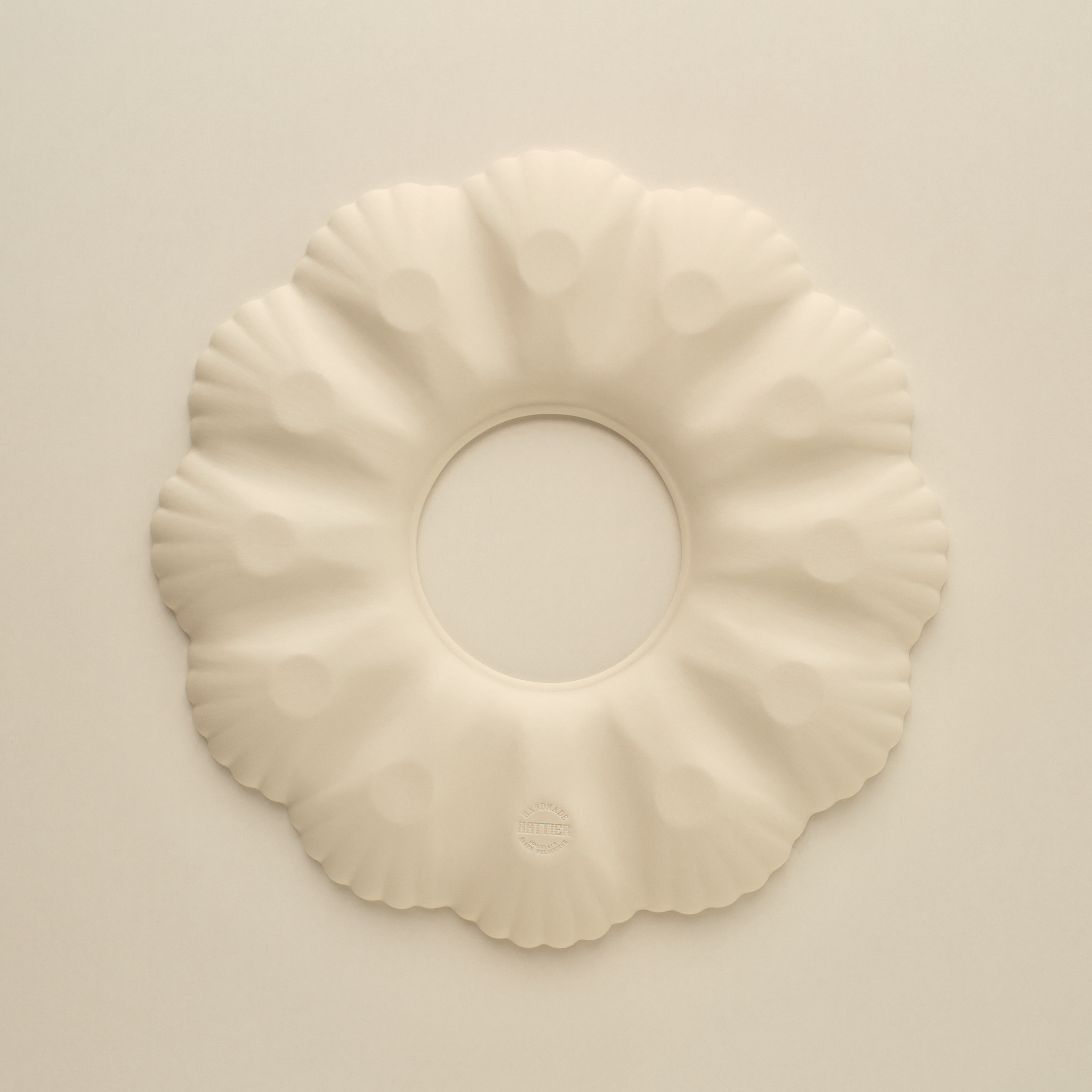 Nattier - Mother of Pearl Oyster Plate Dozen and Bowl in Natural White Set