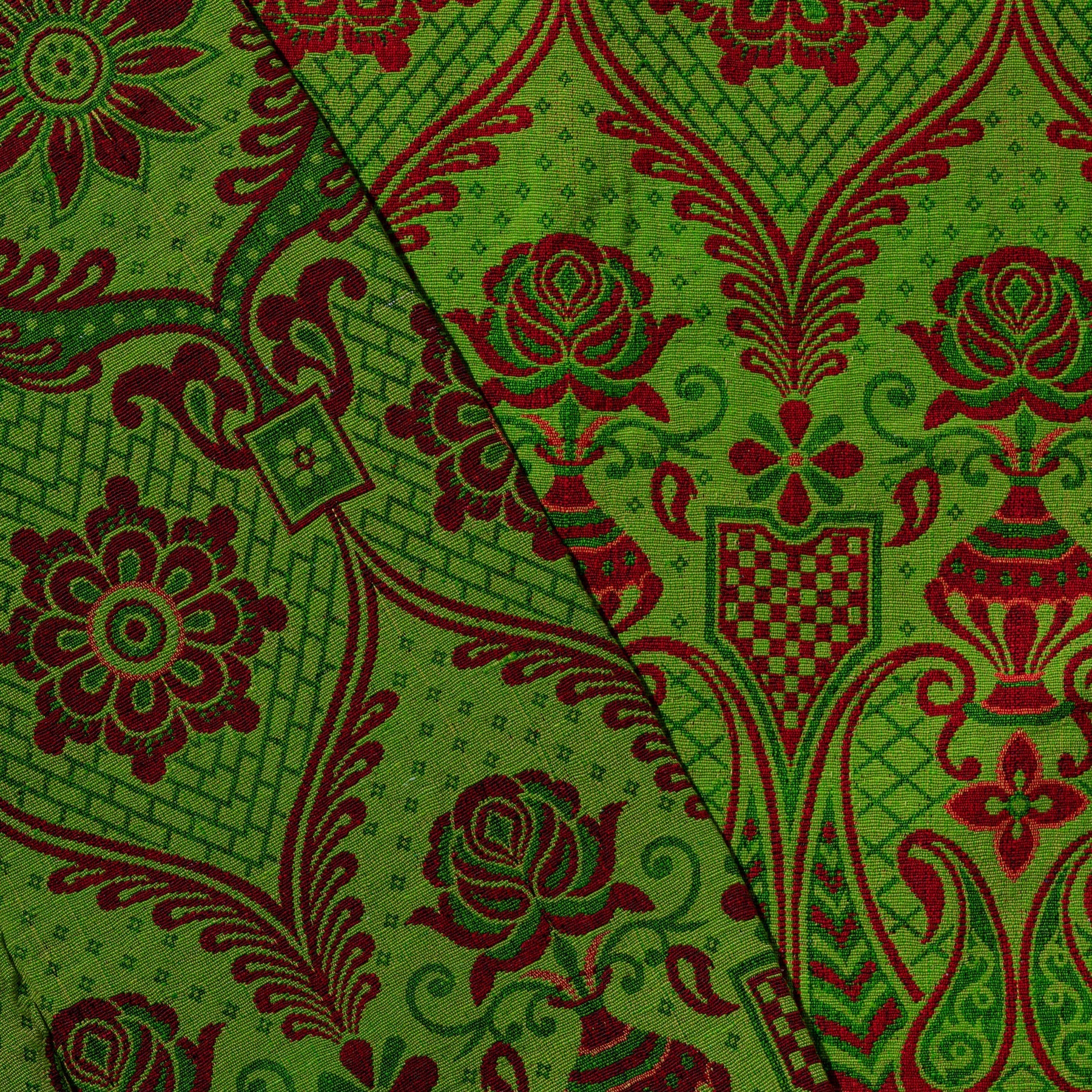 Puebco - Jacquard Fabric Drawstring Bag - Green