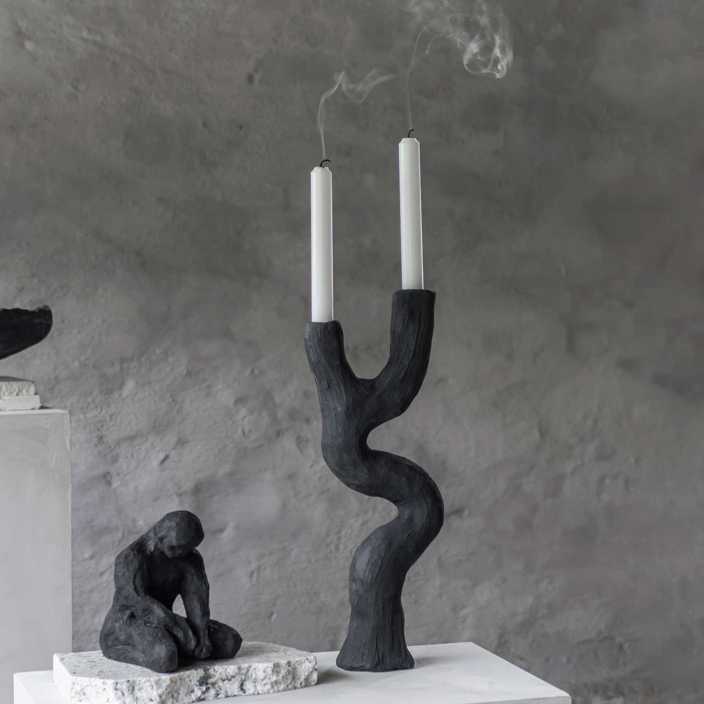 Mette Ditmer Art Piece Candleholder - Black