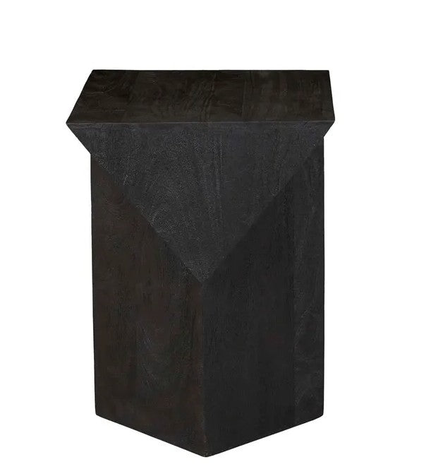 Abstract Stack Side Table  Black