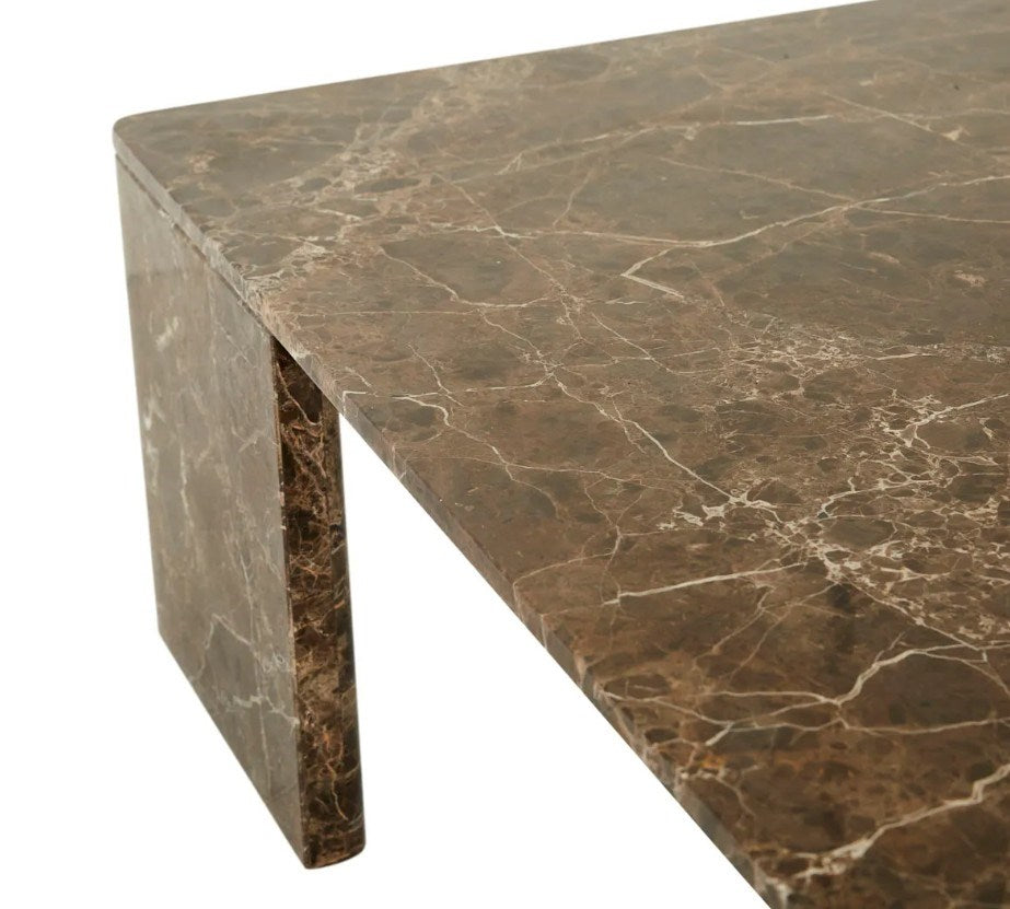 Atlas Slab Coffee Table - Natural Emperador Marble