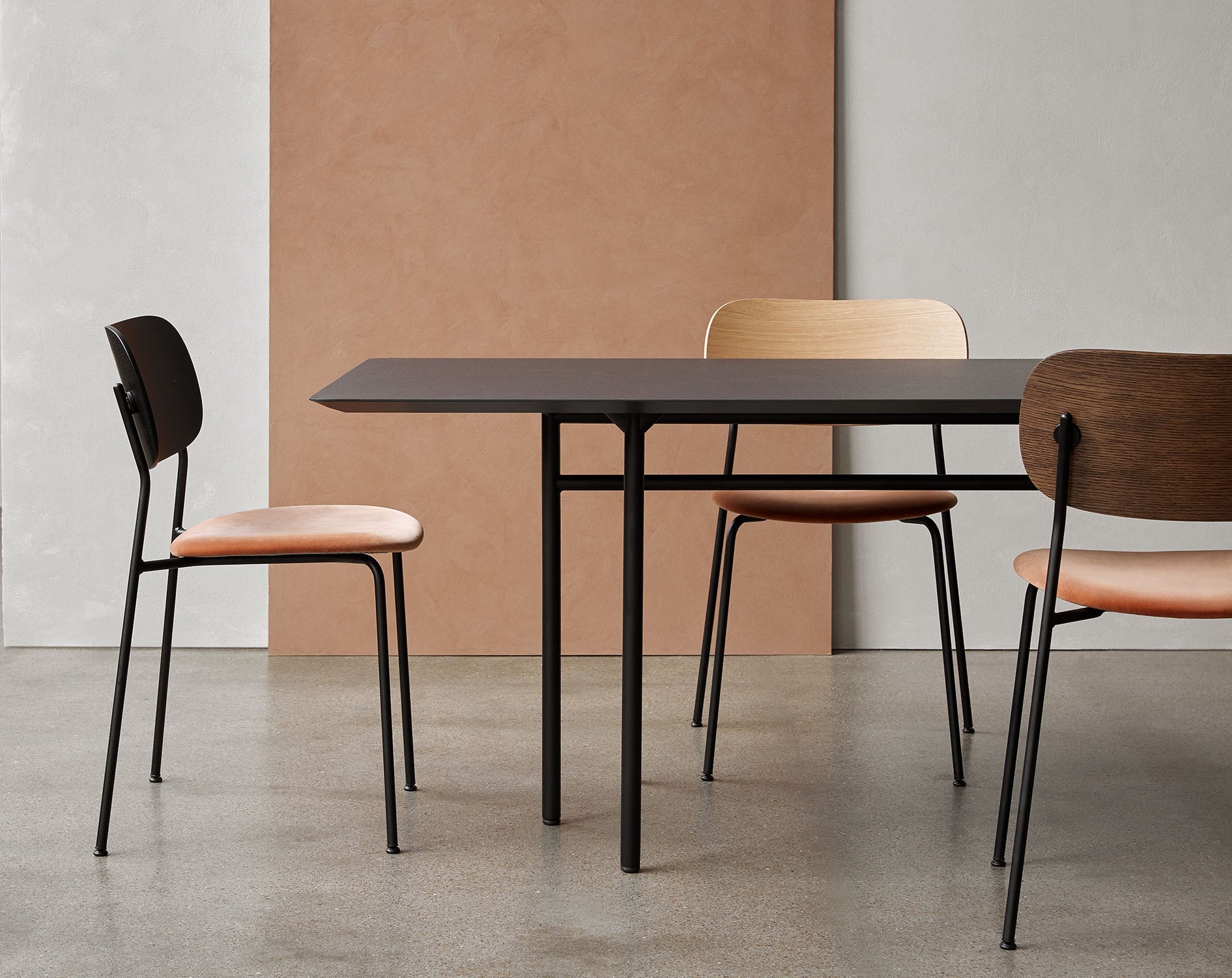 AUDO -  Copenhagen Co Dining Chair - Upholstered Seat