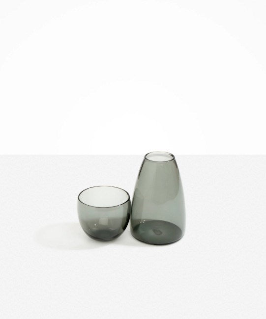 Dinosaur Designs - Glass Pebble Carafe Black Clear 