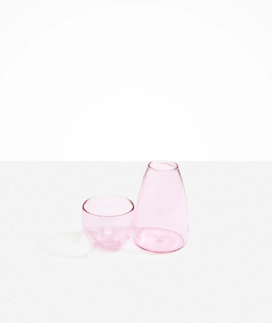 Dinosaur Designs - Glass Pebble Pink Carafe