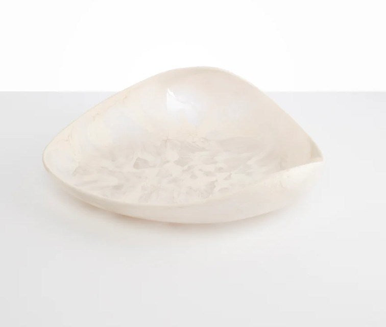 Dinosaur Designs - Large Leaf Bowl Chalk
