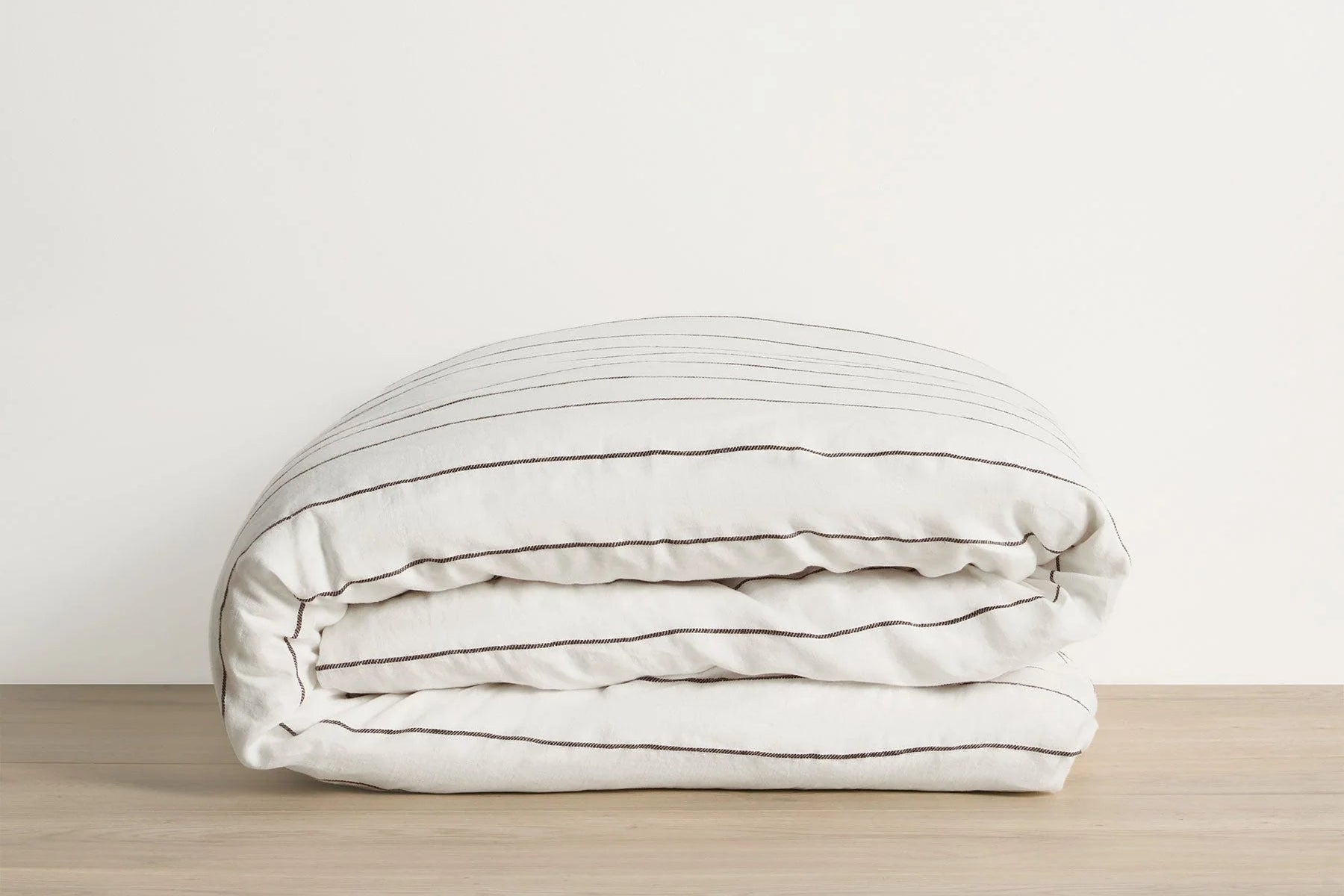 Cultiver - Linen Duvet Cover - Truffle Stripe - Queen