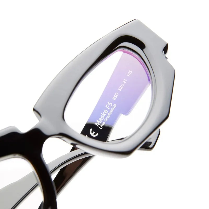 KUBORAUM - F5 Sunglasses - Black Shine in Grey Lens