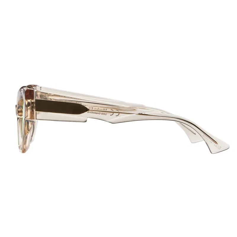 KUBORAUM - F5 Sunglasses - Transparent Taupe in Flash Silver Pink Lens