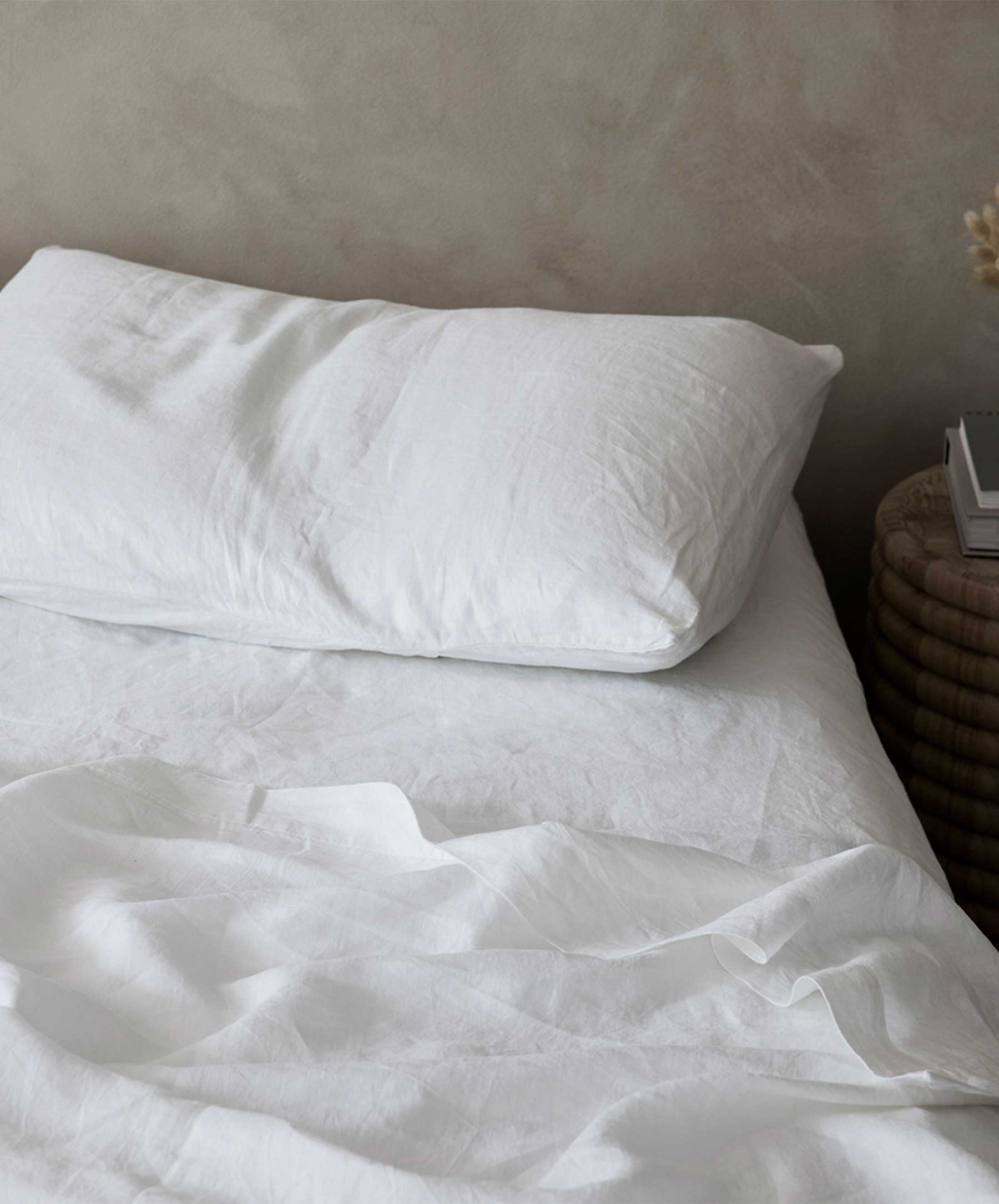 Cultiver - Linen Fitted Sheet - White