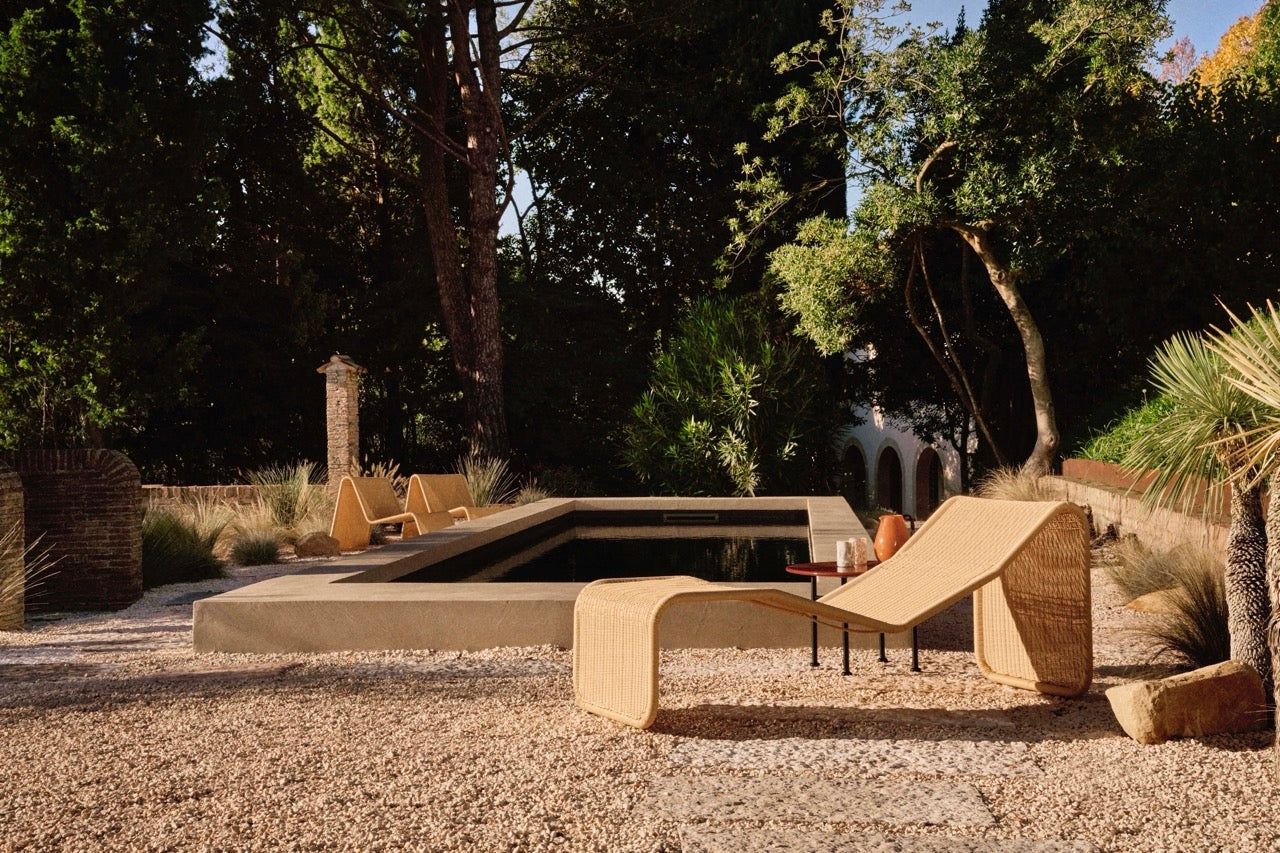 GUBI - P3S Outdoor Chaise Longue - Natural Tone