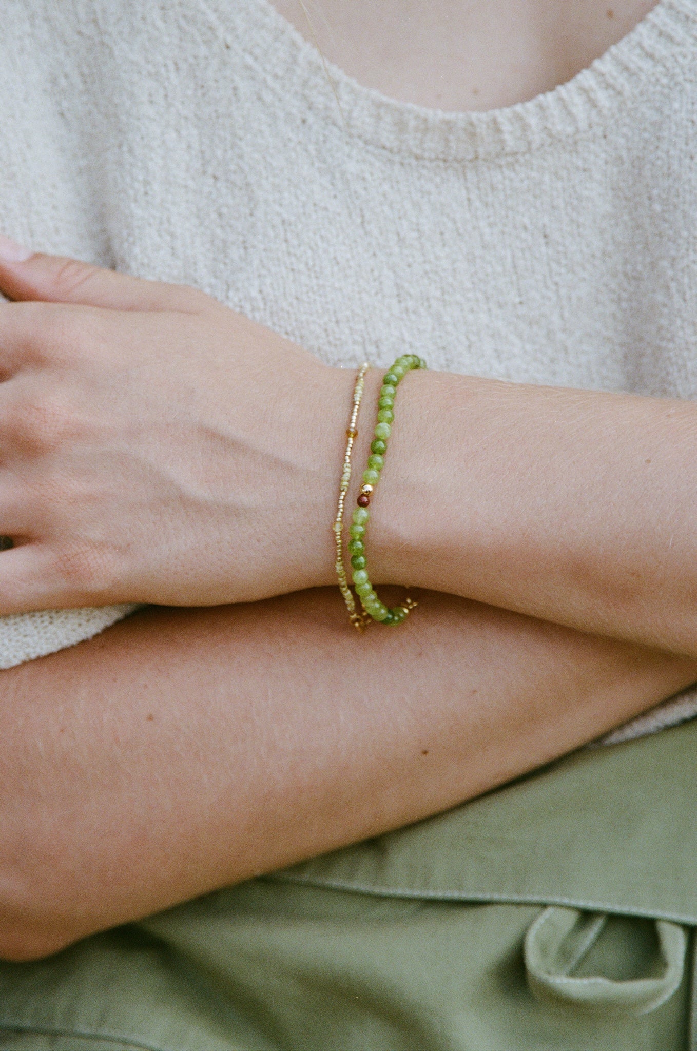 ANNI LU - Grasshopper Bracelet - Avocado Oil