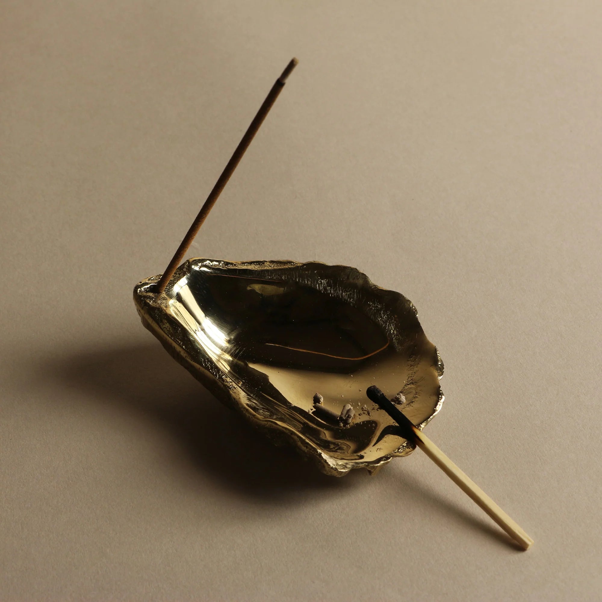 Corey Ashford Oyster Incense Holder - Brass