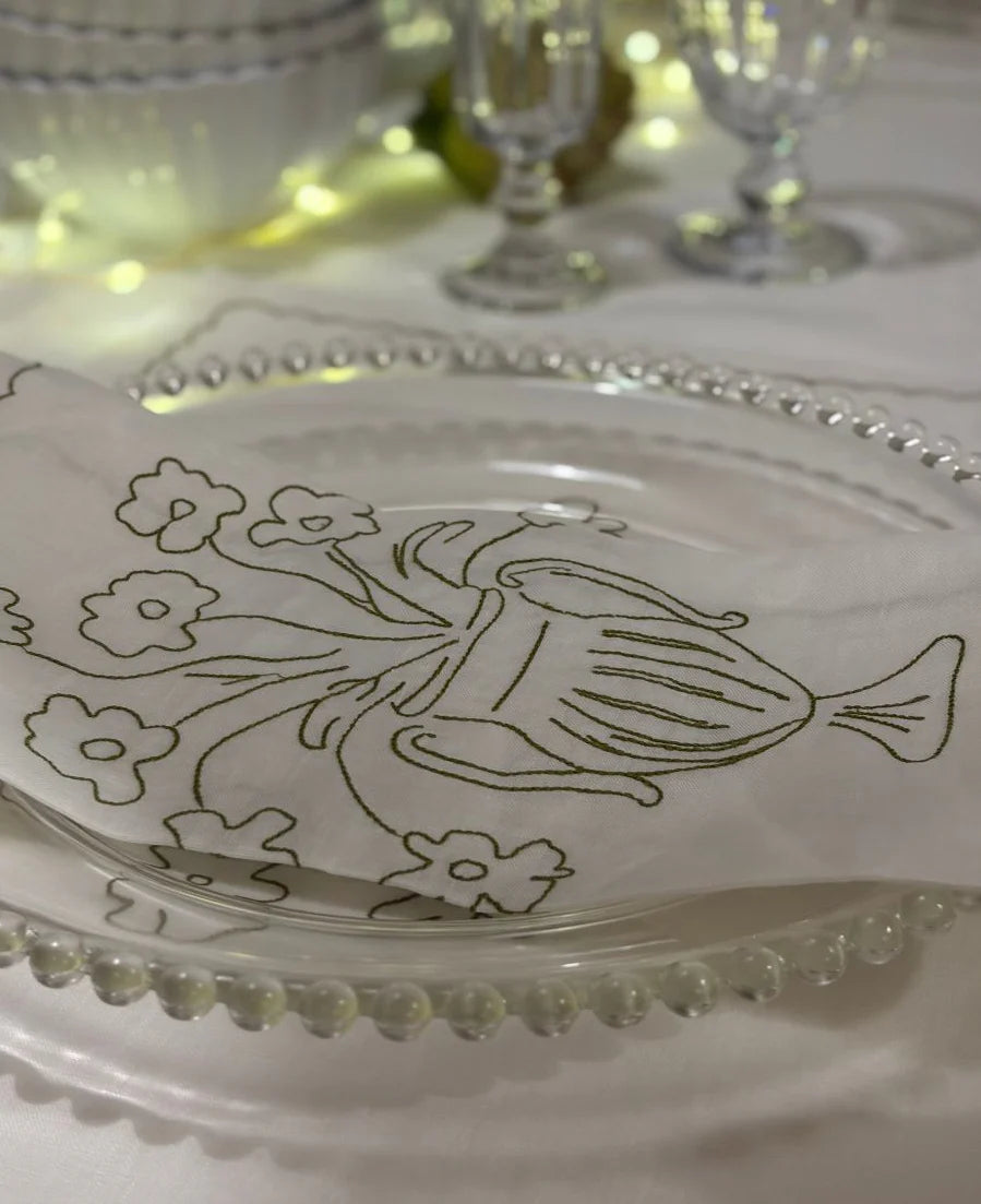 Little nordic sol -Bloom mos green placemat