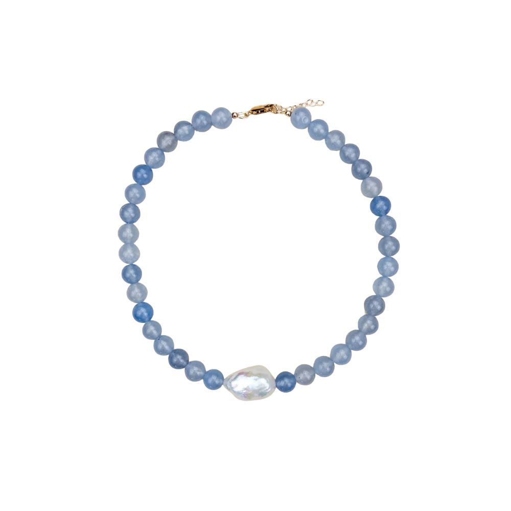 Baby Blue Jewellery - Arctic Ocean Necklace - Side Set