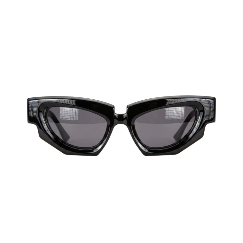 KUBORAUM - F5 Sunglasses - Black Shine in Grey Lens