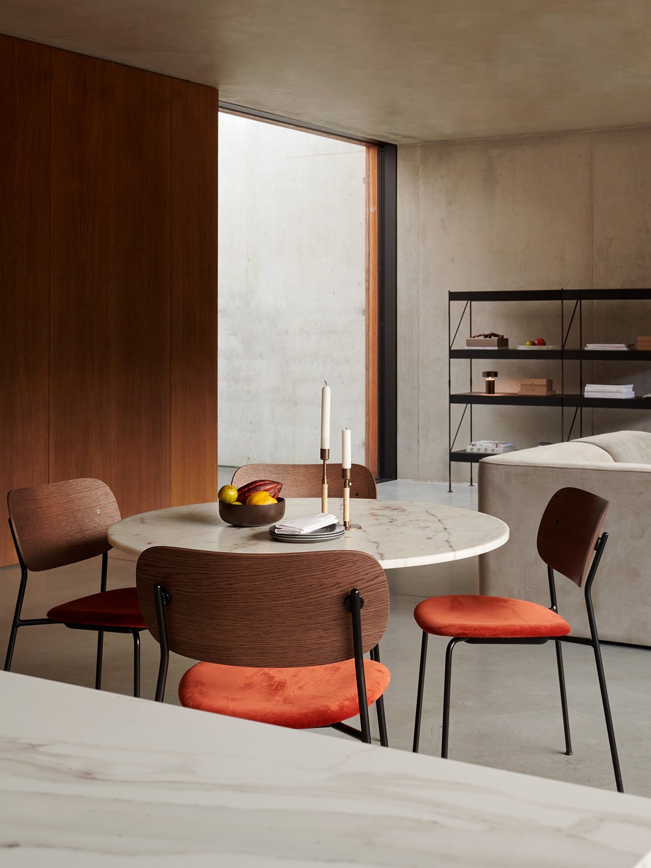 AUDO - Co Dining Chair - Black steel, Veneer