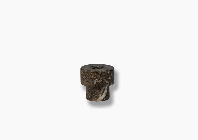 Mette Ditmer Marble Candleholer - Brown - Small