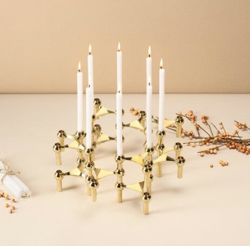 NAGEL CANDLE HOLDER BRASS STOFF